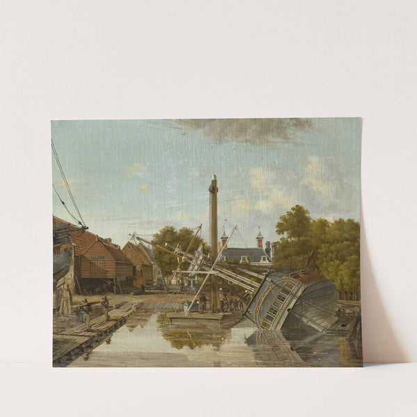 The Shipyard 'St Jago'on Bickers Eiland, Amsterdam by Pieter Godfried Bertichen