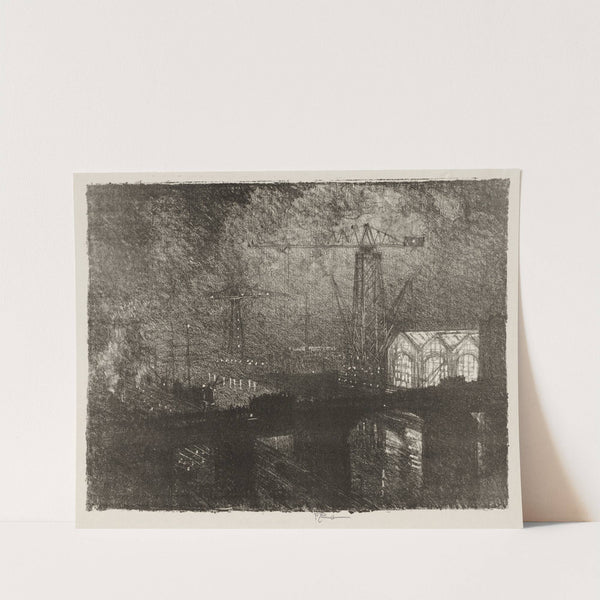 The Shops at Night, Changing Shifts by Joseph Pennell