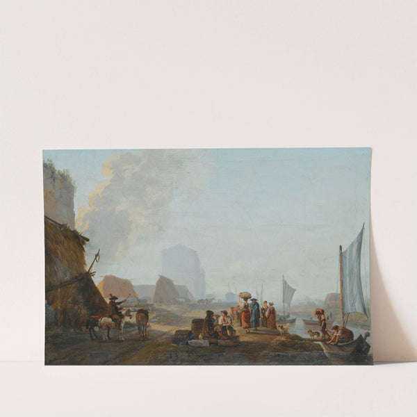 The Shore Of A River with boats (1781) by Abraham-Louis-Rodolphe Ducros