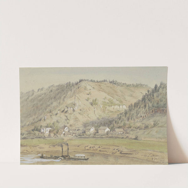 The shore opposite Schandau by Friedrich Eugen Peipers