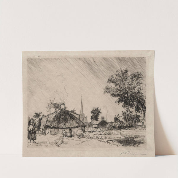 The Shower; St. Jean-de-Monte (1909) by Auguste Louis Lepère