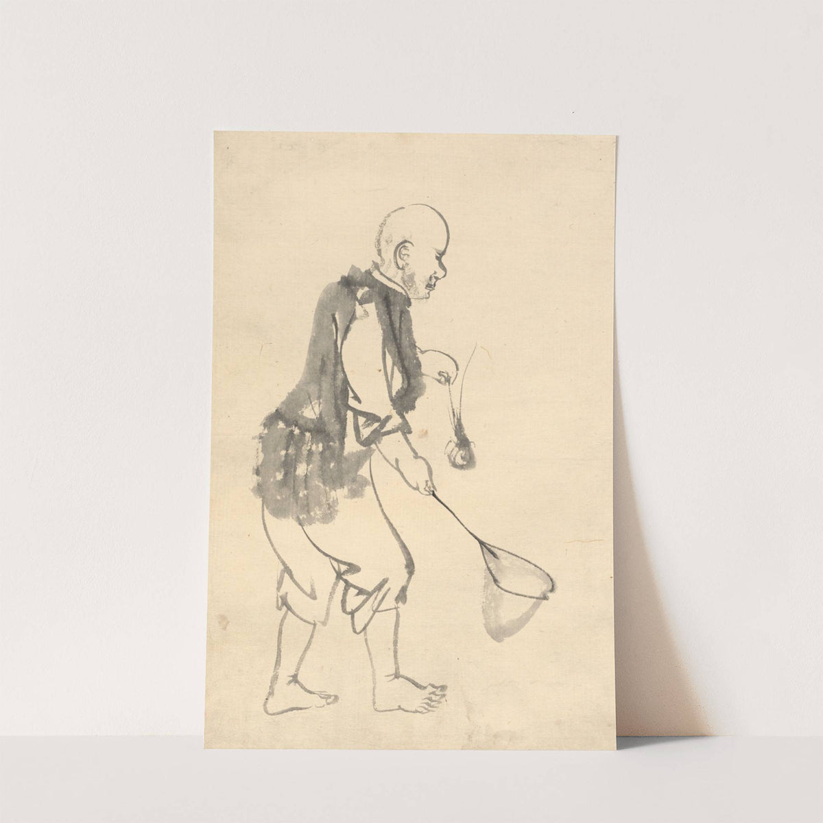 The Shrimp Fisherman (c. 1880–95) by Kōno Bairei