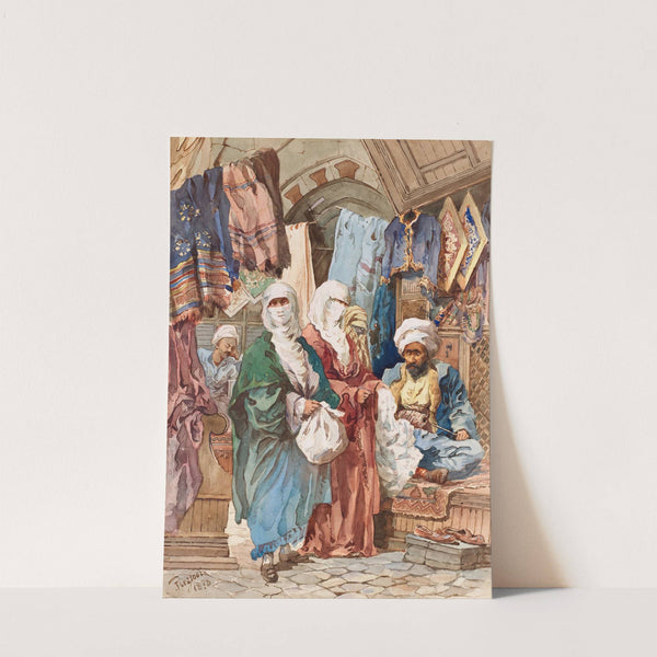 The Silk Bazaar by Amadeo Preziosi
