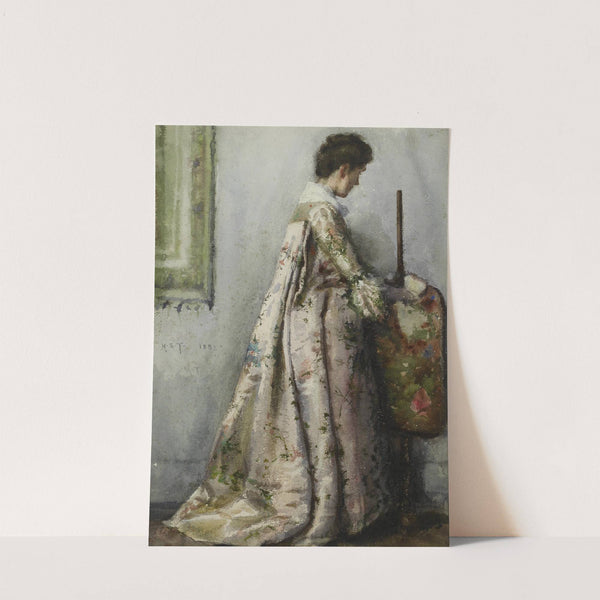 The Silk Gown, Portrait Of Maria Tuke Sainsbury by Henry Scott Tuke