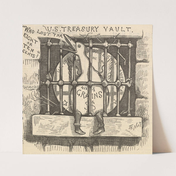 The ‘silver lunatic’ not quite loose yet (1878) by Thomas Nast