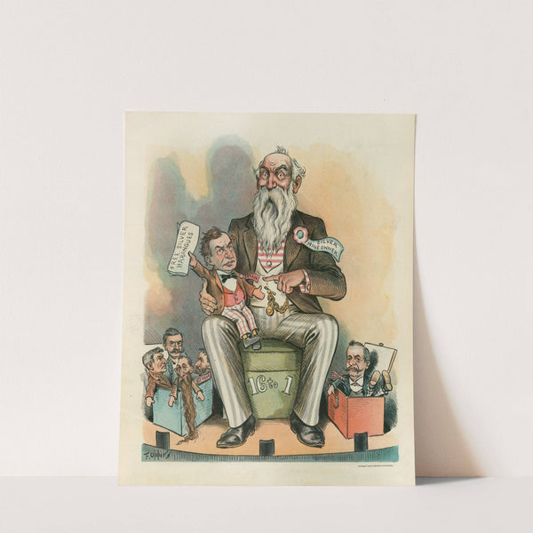 The silver-tongued ventriloquist and his dummies (1896) by Frederick Burr Opper