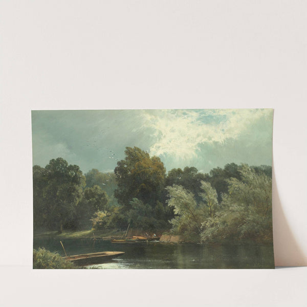 The silvery Thames at Ditton by Alfred de Bréanski
