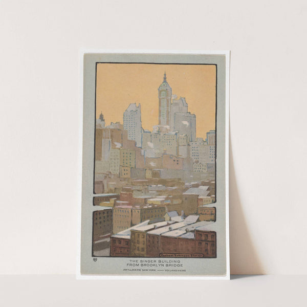 The Singer Building from Brooklyn Bridge by Rachael Robinson Elmer
