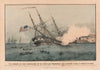 The sinking of the ‘Cumberland’ by the iron clad ‘Merrimac’, off Newport News Va. March 8th 1862 (1862)