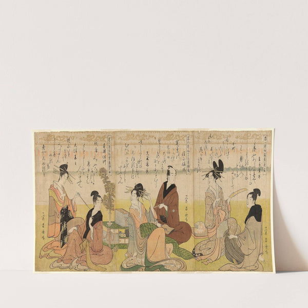 The Six Immortals of Poetry, Abbreviated (c. 1795) by Chokosai Eisho