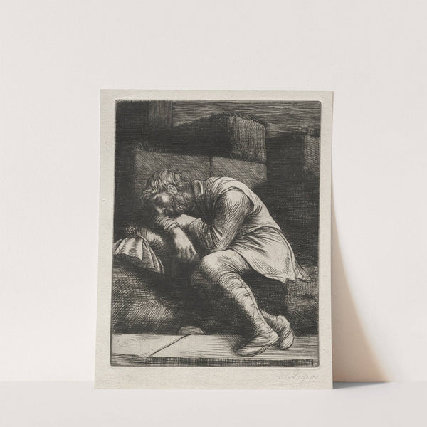 The Sleeping Beggar (c. 1857–1911) by Alphonse Legros