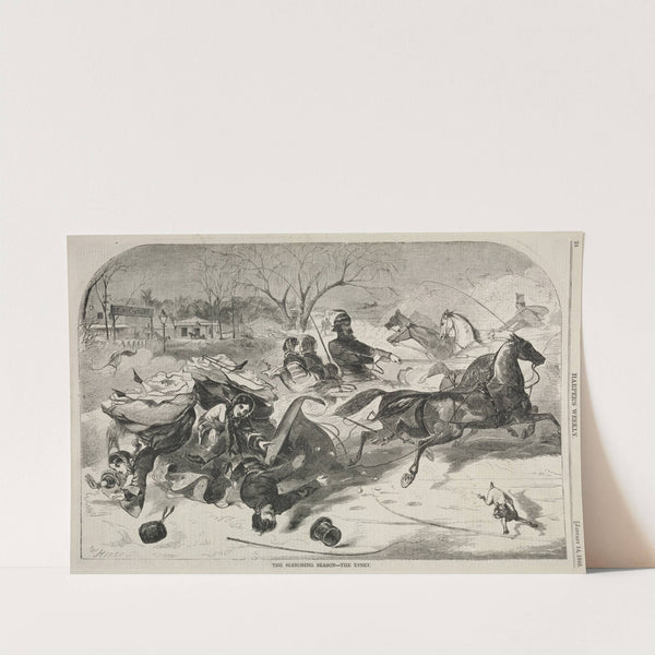 The Sleighing Season – The Upset (1860) by Winslow Homer