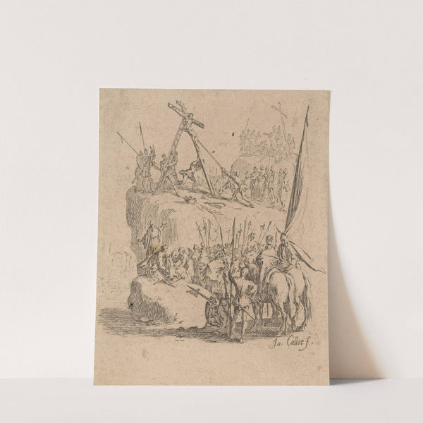 The Small Passion – The raising of the cross (1624) by Jacques Callot