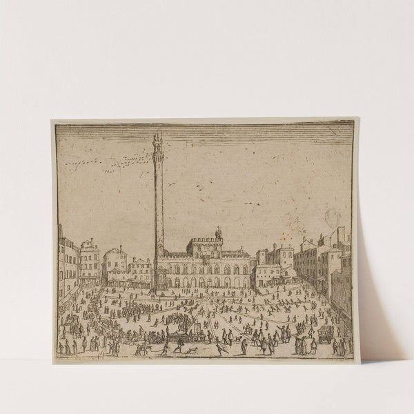 The Small Square of Siena (1617) by Jacques Callot