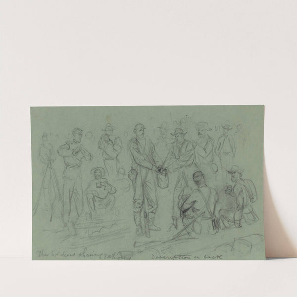 The soldiers sharing rations by Alfred Rudolph Waud