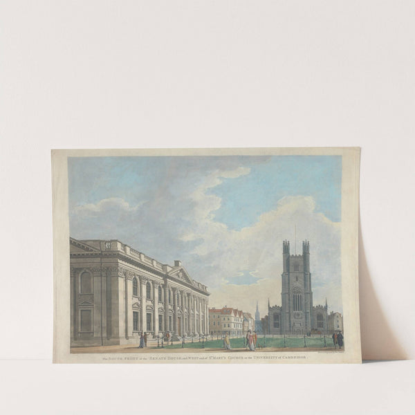The South Front of the Senate House, and West End of St Mary's Church in the University of Cambridge by Thomas Malton the Younger