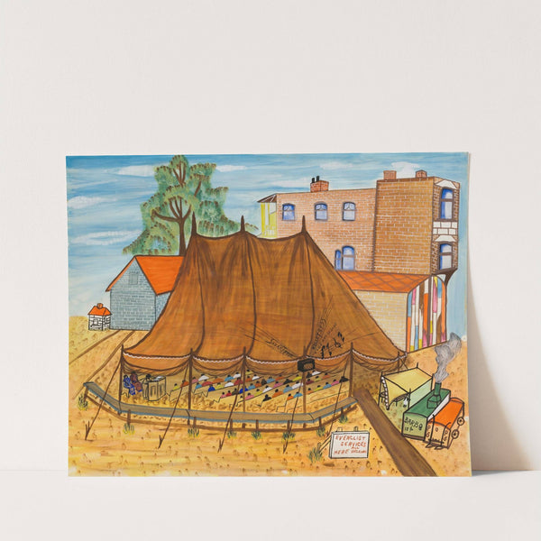 The South Side Religious Tent, Open Air (1939) by Fred Hollingsworth