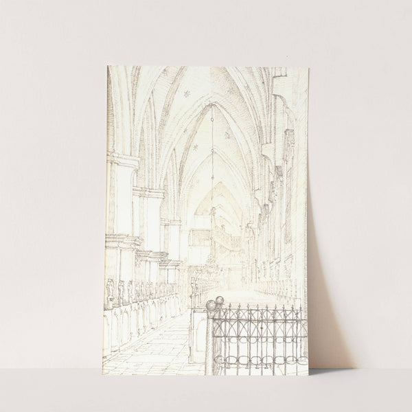 The Southern Aisle of St. Canute’s Church in Odense (1835) by Christen Købke