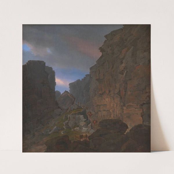 The Southern Entrance to Almannagiaa near Thingvalla in Iceland (1832) by Christian Ezdorf