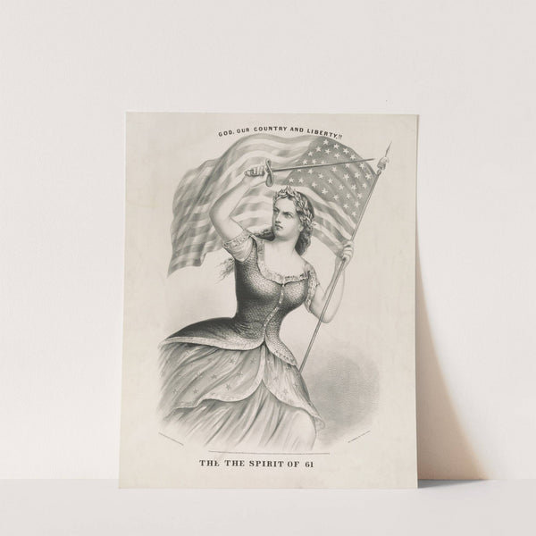 The spirit of 61. God, our country and liberty!! (1861) by Currier & Ives.