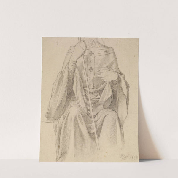 The Spirit of Justice – Drapery Study for a female Figure by Ford Madox Brown