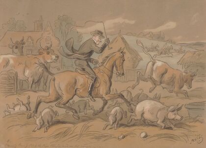 The Sporting Parson; ‘D-n — I Mean Conf-d That is ‘Bless the Pigs! They’re Mad – The Devil’s in ’em’
