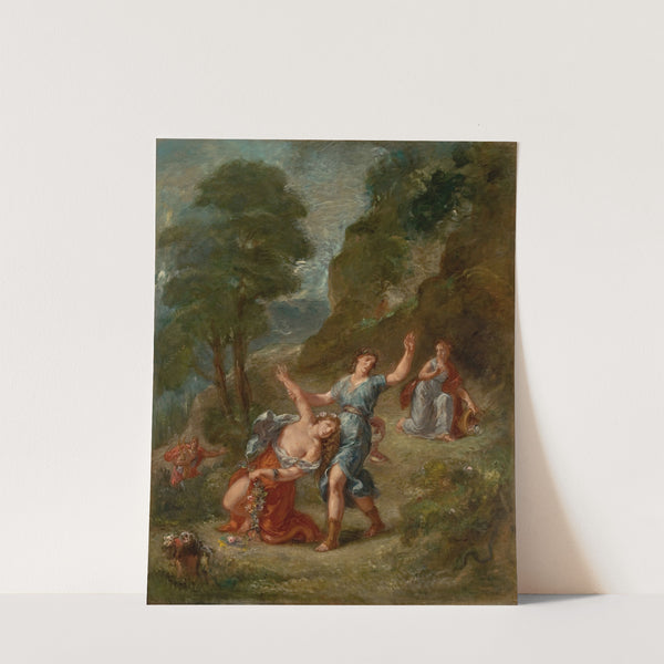 The Spring – Eurydice bitten by a serpent while picking flowers (Eurydice’s death) (1856-1863) by Eugène Delacroix