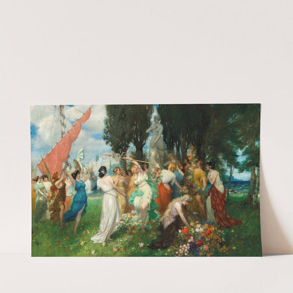 The Spring Festival of Flora before the Acropolis by Ferdinand Leeke