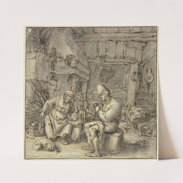 The sputtering farmer (ca 1647-1650) by Adriaen van Ostade