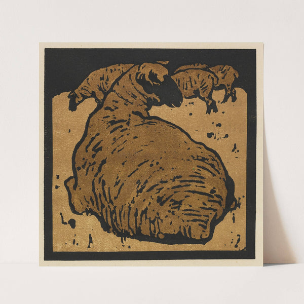 The Square Book of Animals; The Simple Sheep (1899) by William Nicholson