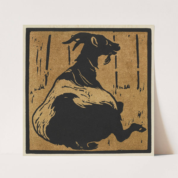 The Square Book of Animals; The Toilsome Goat (1899) by William Nicholson