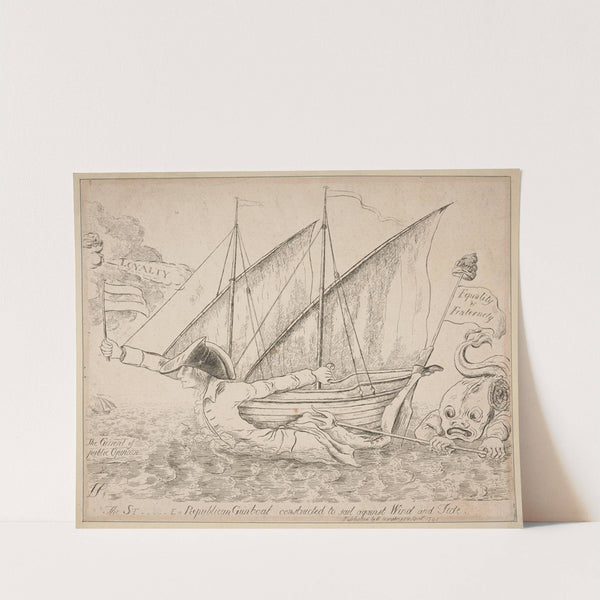 The St…..e a republican gunboat constructed to sail against wind and tide (1795) by James Sayers