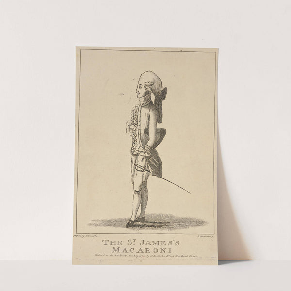 The St. James’s Macaroni. (1772) by Henry William Bunbury