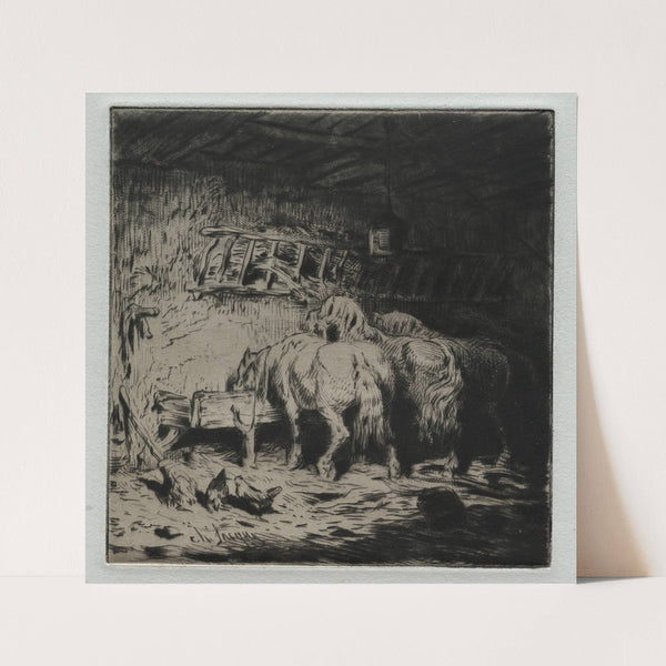 The Stable (1848) by Charles Emile Jacque