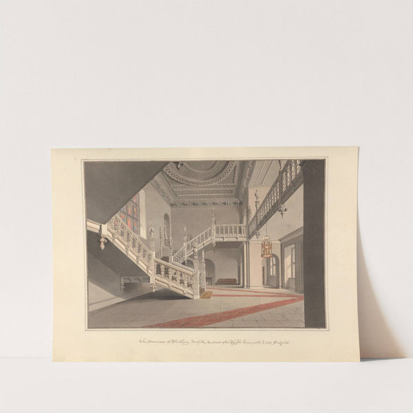 The Staircase at Blickling, Norfolk: the Seat of the Right honourable Lord Suffield by John Buckler