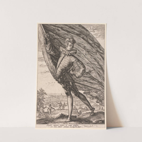 The Standard Bearer, Turned to Left (1587) by Hendrick Goltzius