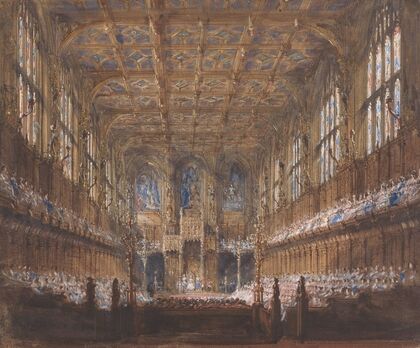The State Opening of Parliament in the Rebuilt House of Lords (1847)