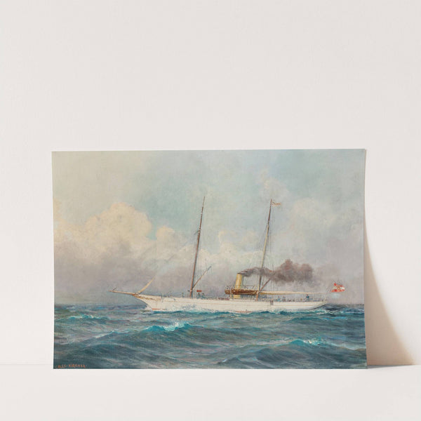 The steam yacht ‘Suzumé’ under the flag of the Imperial and Royal Yacht Squadron by Alexander Kircher