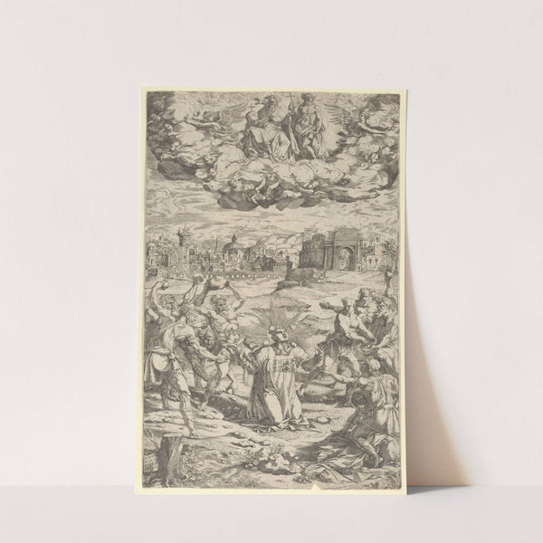 The Stoning of Saint Stephen by Domenico del Barbiere