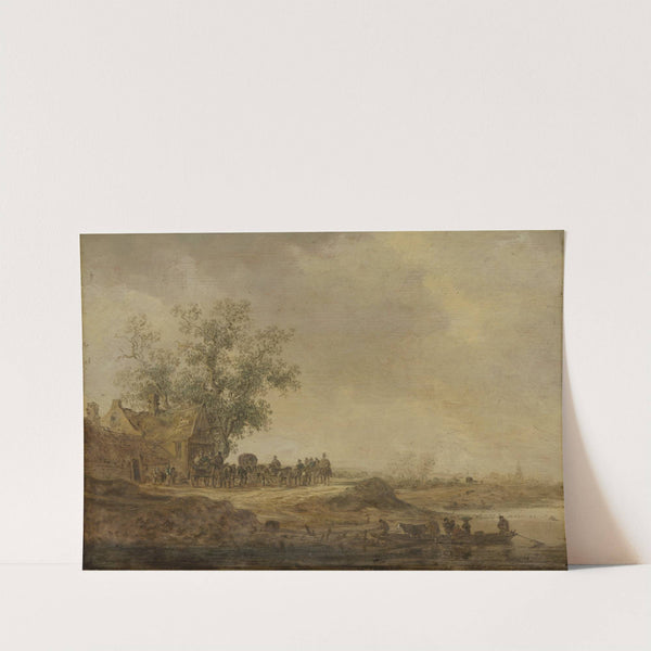 The Stop before the Inn by Jan van Goyen