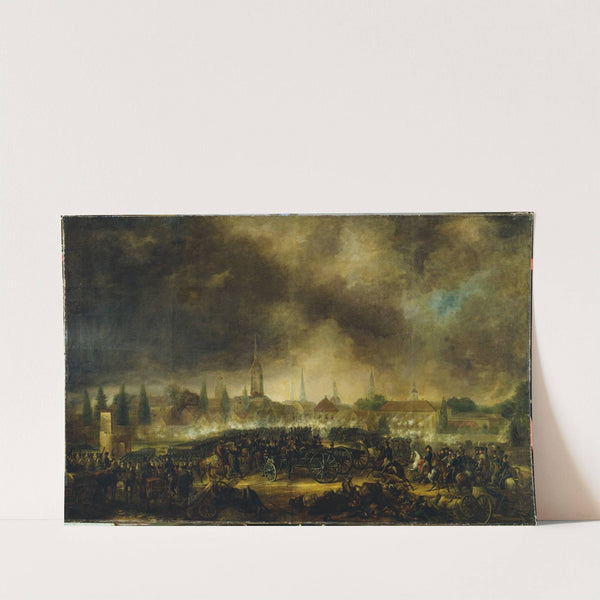 The Storming of Leipzig (1818) by Per Krafft the Younger