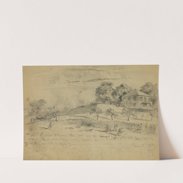 The storming of the first line of works at Petersburg by Edwin Forbes