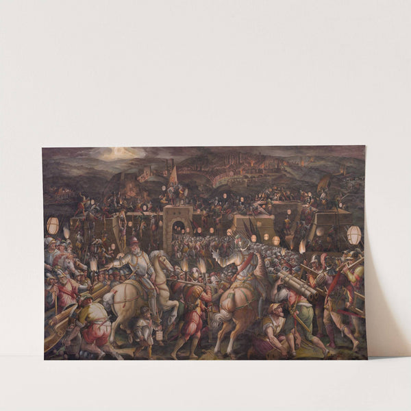 The storming of the fortress near Porta Camollia in Siena by Giorgio Vasari