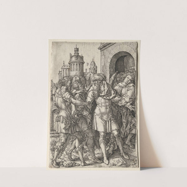 The Story of Lot; Lot Prevents the Sodomites from Violence (1555) by Heinrich Aldegrever