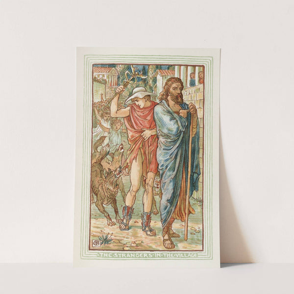 The Strangers in the village by Walter Crane