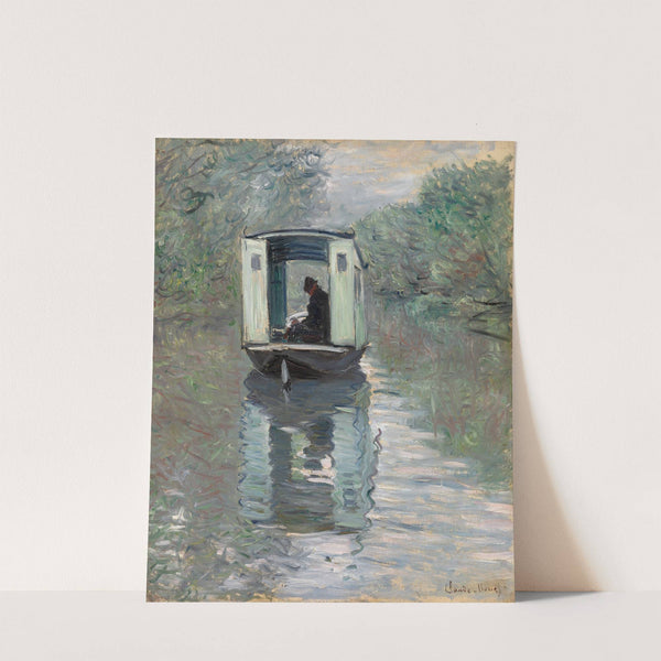 The Studio Boat (Le Bateau-atelier) (1876) by Claude Monet