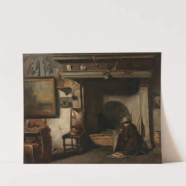 The Studio of the Haarlem Painter Pieter Frederik van Os (c. 1856 - c. 1857) by Anton Mauve