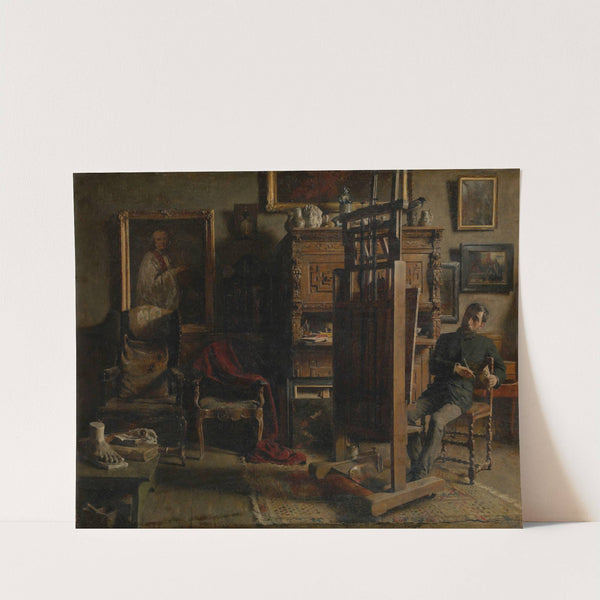The Studio of the painter Jules Lambeaux (1885) by Charles Mertens