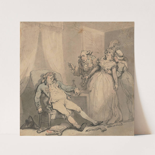 The suicide (ca. 1780–1825) by Thomas Rowlandson