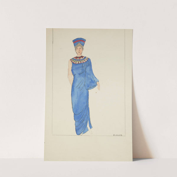 The Sun and I: Blue gown with beaded patterned neckline (1934-1943) by B. House